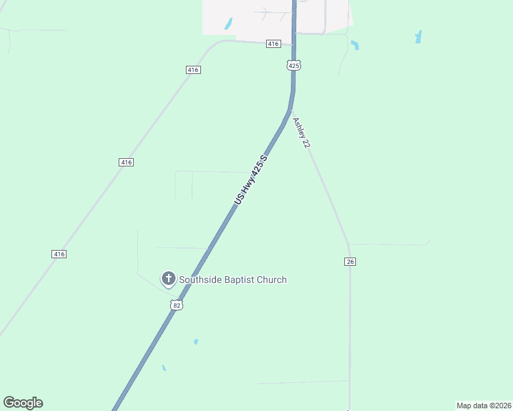 map of restaurants, bars, coffee shops, grocery stores, and more near 1427 U.S. 425 in Hamburg