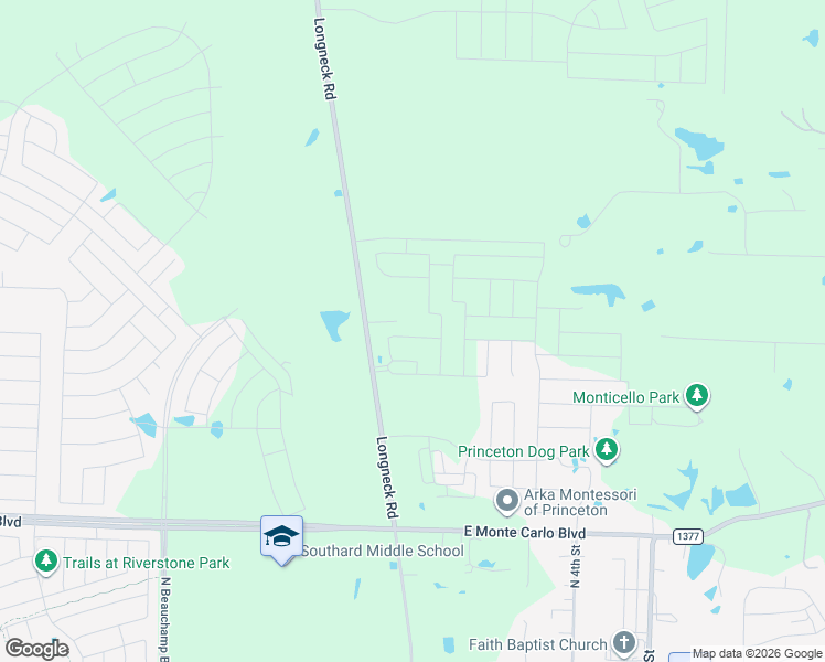 map of restaurants, bars, coffee shops, grocery stores, and more near 2012 Farm to Market Road 75 in Princeton