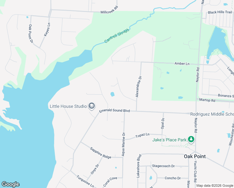 map of restaurants, bars, coffee shops, grocery stores, and more near 950 Garnet Cove in Oak Point