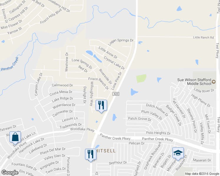 map of restaurants, bars, coffee shops, grocery stores, and more near 14606 Frisco Ranch Drive in Little Elm