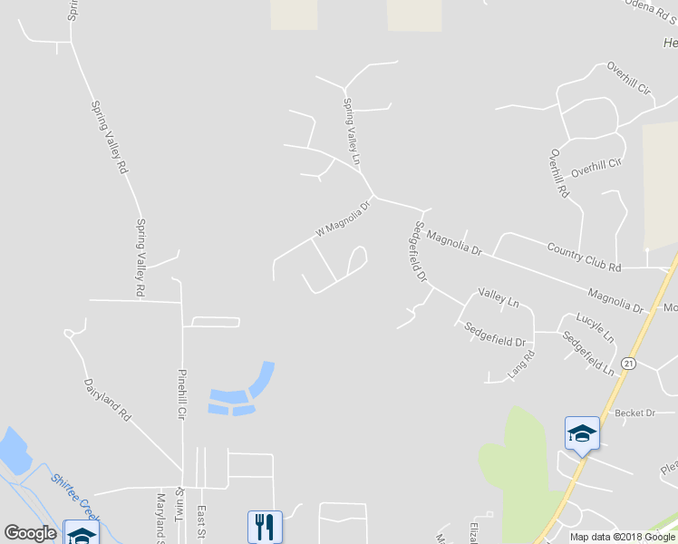 map of restaurants, bars, coffee shops, grocery stores, and more near 10 Ashley Oaks Lane in Sylacauga