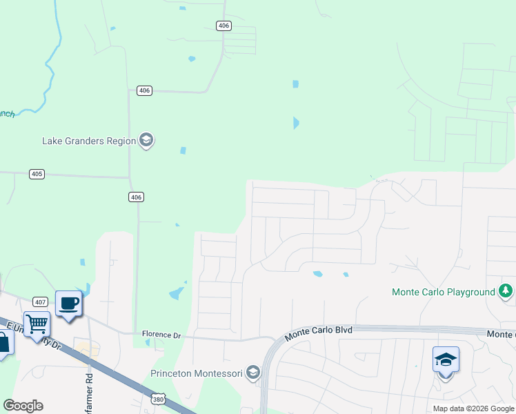 map of restaurants, bars, coffee shops, grocery stores, and more near 1906 Hot Springs Way in Princeton