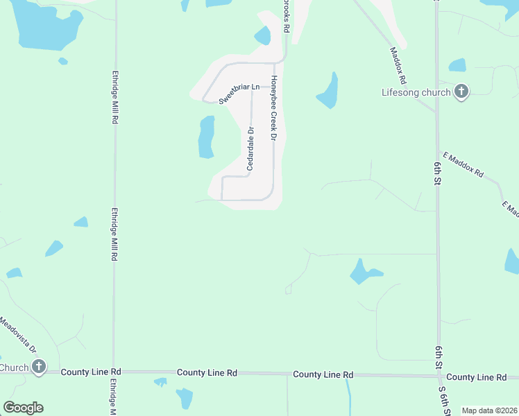 map of restaurants, bars, coffee shops, grocery stores, and more near 2105 Honeybee Creek Drive in Griffin