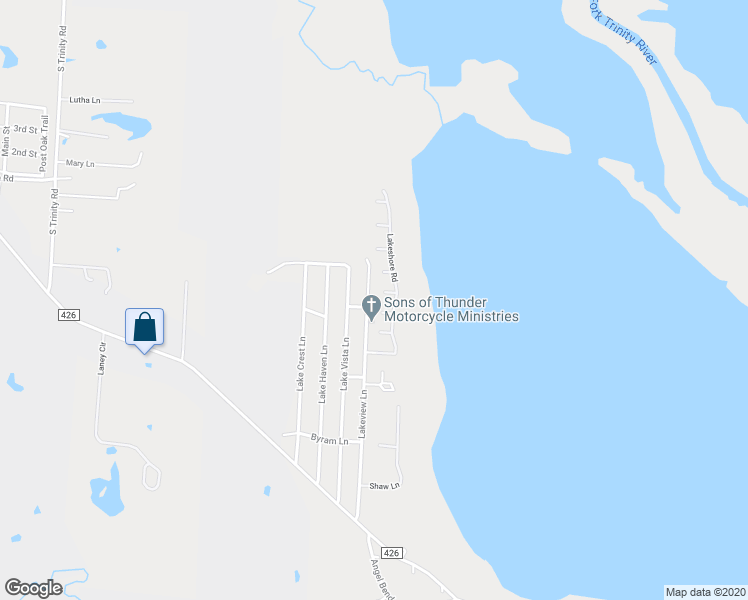 map of restaurants, bars, coffee shops, grocery stores, and more near 2200 Lakeview Lane in Denton