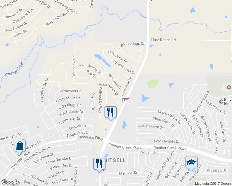 map of restaurants, bars, coffee shops, grocery stores, and more near 14624 Frisco Ranch Dr in Little Elm