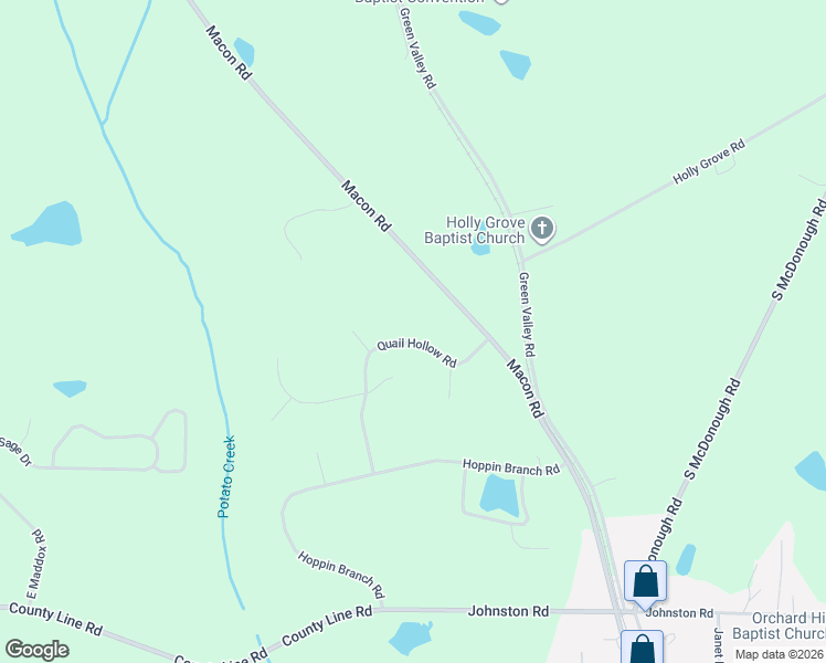 map of restaurants, bars, coffee shops, grocery stores, and more near 70 Quail Hollow Road in Griffin