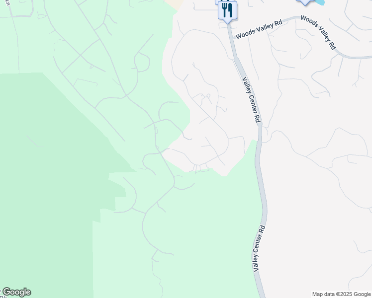 map of restaurants, bars, coffee shops, grocery stores, and more near 26704 Banbury Drive in Valley Center