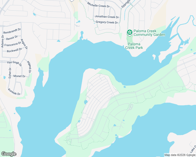map of restaurants, bars, coffee shops, grocery stores, and more near 2021 Meliana Drive in Oak Point