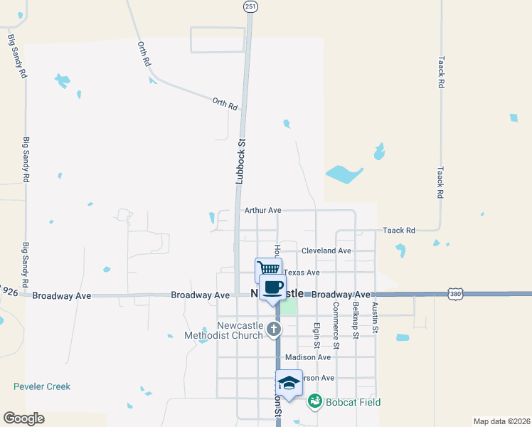 map of restaurants, bars, coffee shops, grocery stores, and more near 605 Arthur Avenue in Newcastle