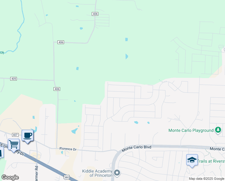 map of restaurants, bars, coffee shops, grocery stores, and more near 1906 Hot Springs Way in Princeton