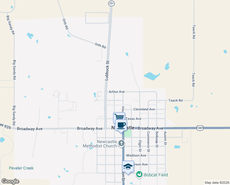 map of restaurants, bars, coffee shops, grocery stores, and more near 605 Arthur Avenue in Newcastle