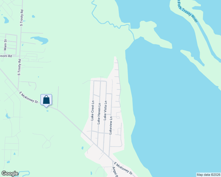 map of restaurants, bars, coffee shops, grocery stores, and more near 2200 Lakeview Lane in Denton