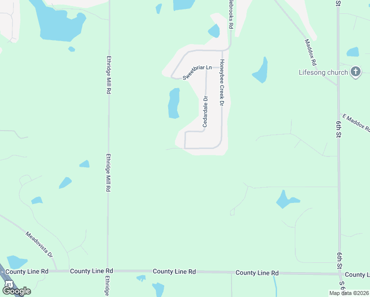 map of restaurants, bars, coffee shops, grocery stores, and more near 2097 Honeybee Creek Drive in Griffin