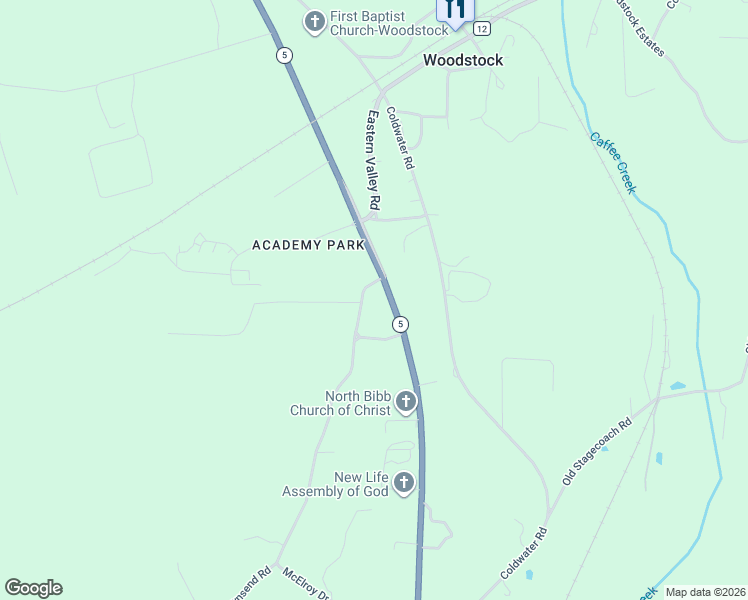map of restaurants, bars, coffee shops, grocery stores, and more near 2332 Townsend Rd in Woodstock