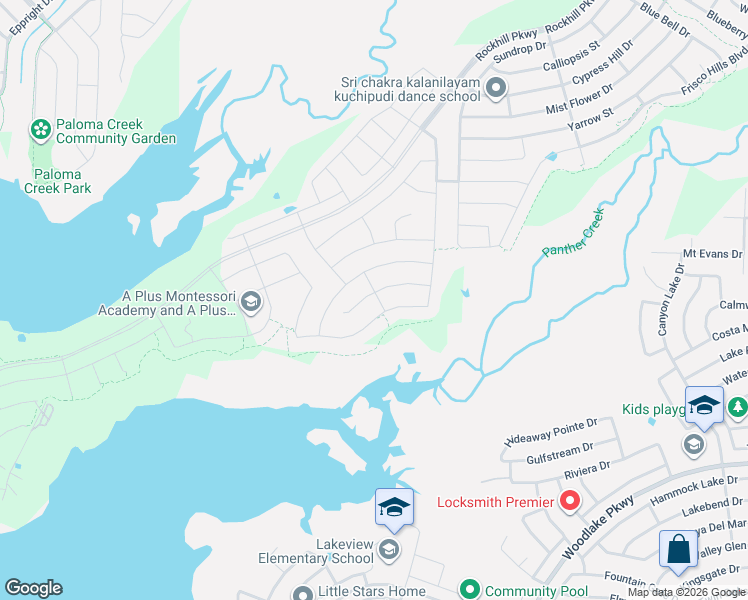 map of restaurants, bars, coffee shops, grocery stores, and more near 1401 Carlet Drive in Lakewood Village