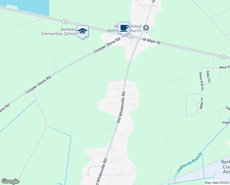 map of restaurants, bars, coffee shops, grocery stores, and more near 106 Cole Lane in Moncks Corner