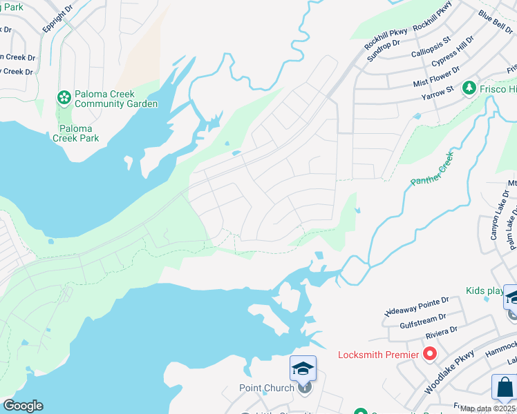 map of restaurants, bars, coffee shops, grocery stores, and more near 1609 Serra Drive in Little Elm