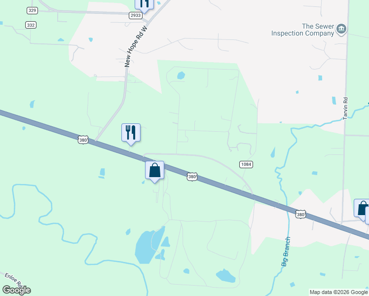 map of restaurants, bars, coffee shops, grocery stores, and more near 2659 East University Drive in McKinney
