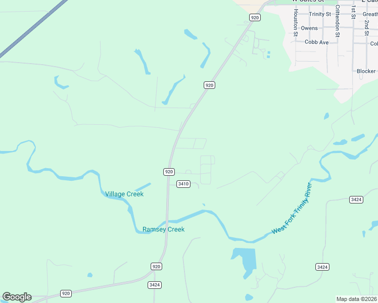 map of restaurants, bars, coffee shops, grocery stores, and more near 147 County Road 3418 in Bridgeport