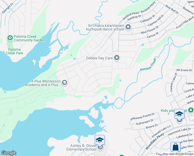 map of restaurants, bars, coffee shops, grocery stores, and more near 1401 Carlet Drive in Lakewood Village