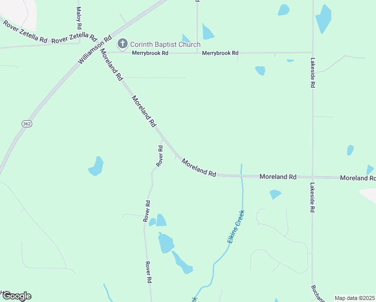 map of restaurants, bars, coffee shops, grocery stores, and more near 1290 Moreland Road in Williamson