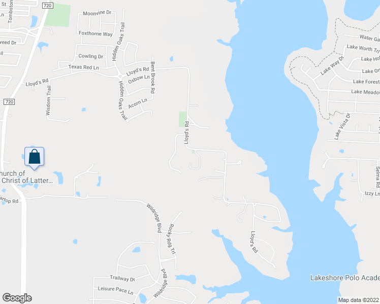 map of restaurants, bars, coffee shops, grocery stores, and more near 805 Lloyd's Road in Little Elm