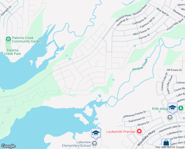 map of restaurants, bars, coffee shops, grocery stores, and more near 1344 Benavites Drive in Lakewood Village