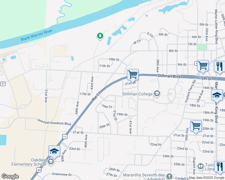 map of restaurants, bars, coffee shops, grocery stores, and more near 4001-4007 Culver Rd in Tuscaloosa