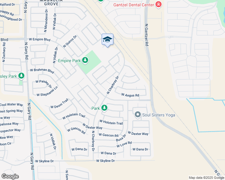map of restaurants, bars, coffee shops, grocery stores, and more near 35270 North Barzona Trail in Queen Creek