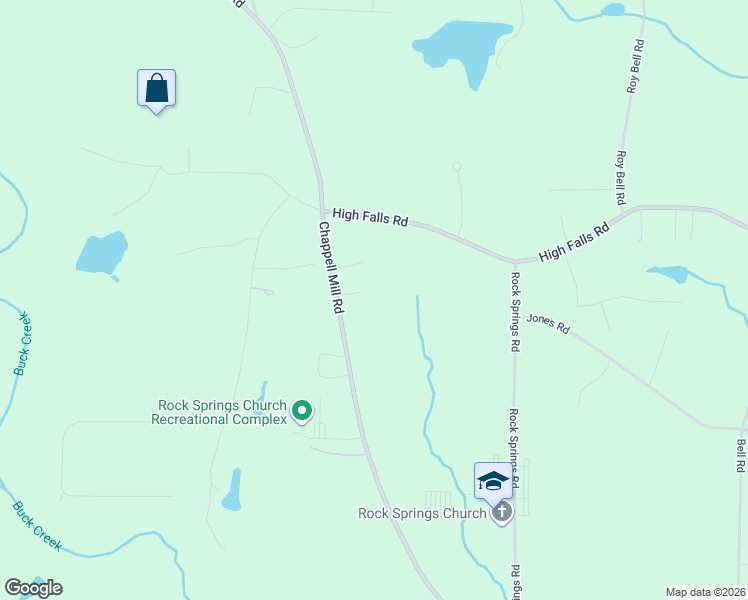 map of restaurants, bars, coffee shops, grocery stores, and more near 1145 Chappell Mill Road in Jackson