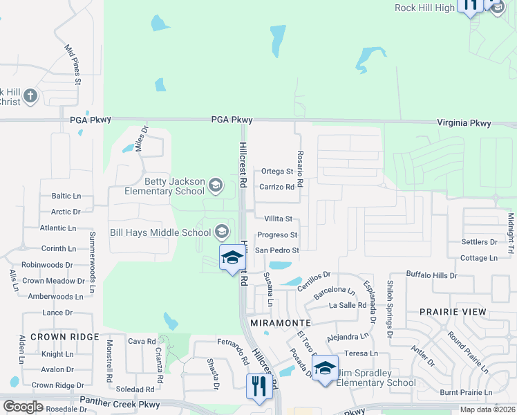 map of restaurants, bars, coffee shops, grocery stores, and more near 14765 San Paulo Street in Frisco