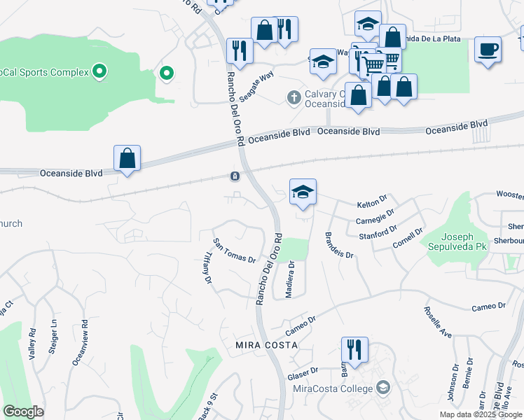 map of restaurants, bars, coffee shops, grocery stores, and more near 908 Sea Cliff Way in Oceanside