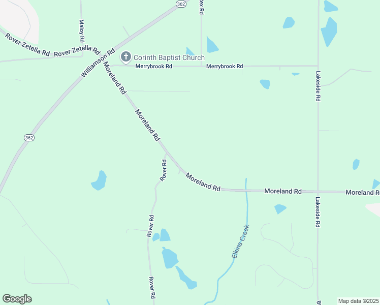 map of restaurants, bars, coffee shops, grocery stores, and more near 1290 Moreland Road in Williamson