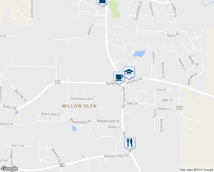 map of restaurants, bars, coffee shops, grocery stores, and more near in Alabaster