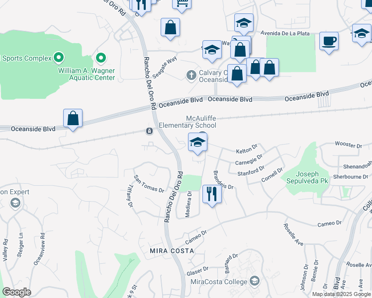 map of restaurants, bars, coffee shops, grocery stores, and more near 700 Sea Cliff Way in Oceanside