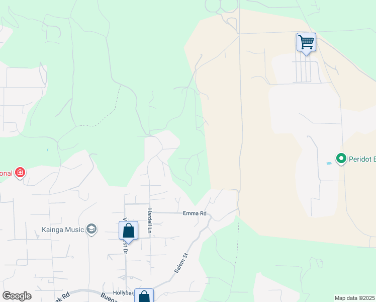 map of restaurants, bars, coffee shops, grocery stores, and more near 3696 Camino De Las Lomas in Vista