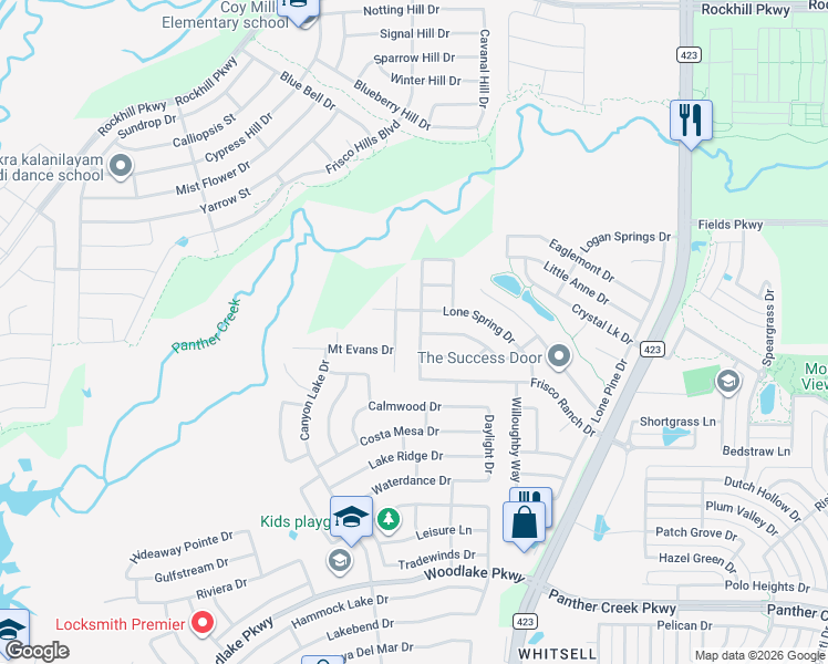 map of restaurants, bars, coffee shops, grocery stores, and more near 1000 Westview Drive in Little Elm