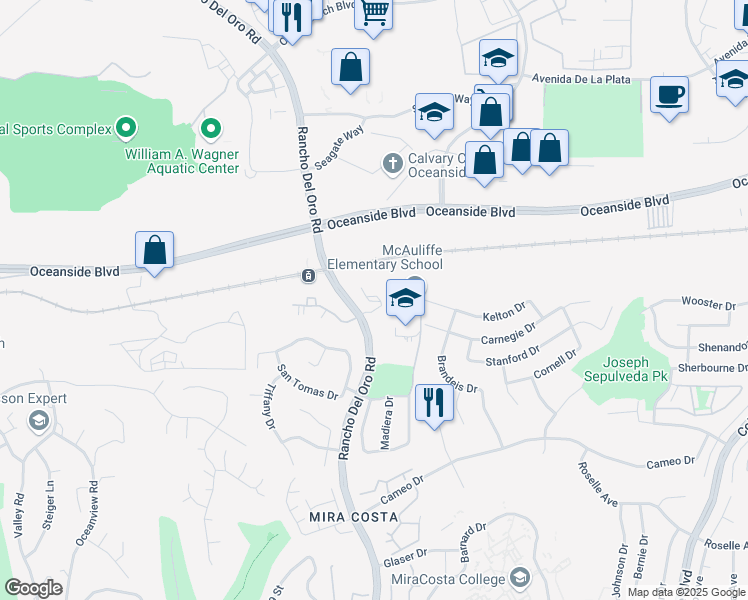 map of restaurants, bars, coffee shops, grocery stores, and more near 908 Sea Cliff Way in Oceanside