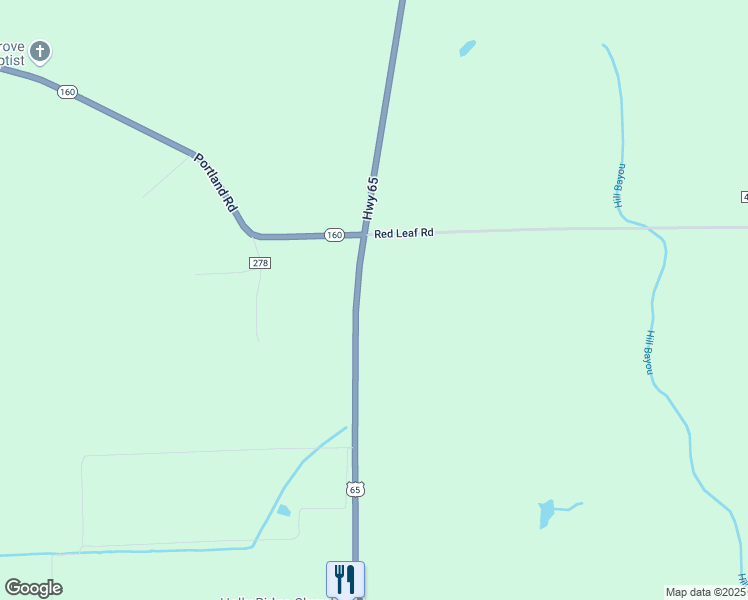 map of restaurants, bars, coffee shops, grocery stores, and more near 1165 Highway 65s in Eudora