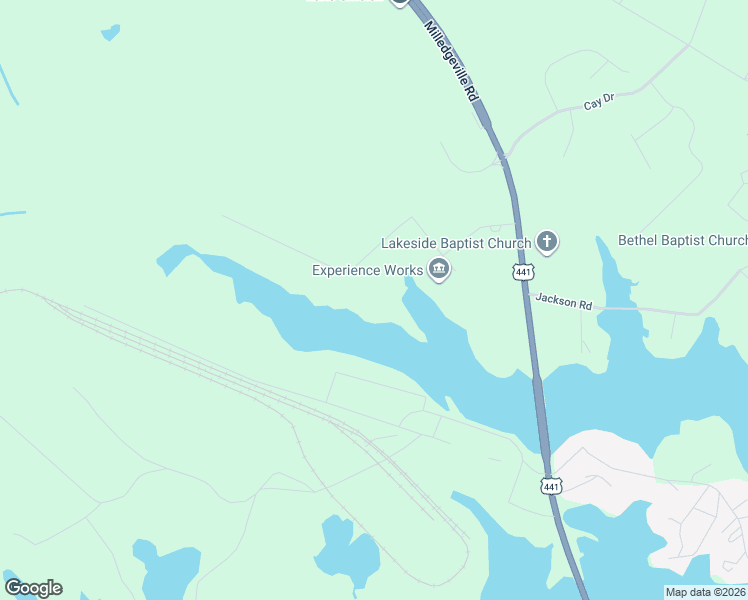 map of restaurants, bars, coffee shops, grocery stores, and more near 183 Landings Lane in Milledgeville