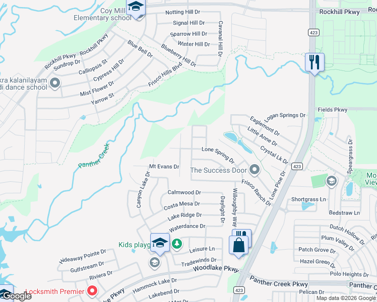 map of restaurants, bars, coffee shops, grocery stores, and more near 1000 Westview Drive in Little Elm