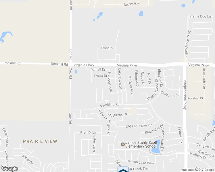 map of restaurants, bars, coffee shops, grocery stores, and more near 10600 Broken Spoke Lane in McKinney