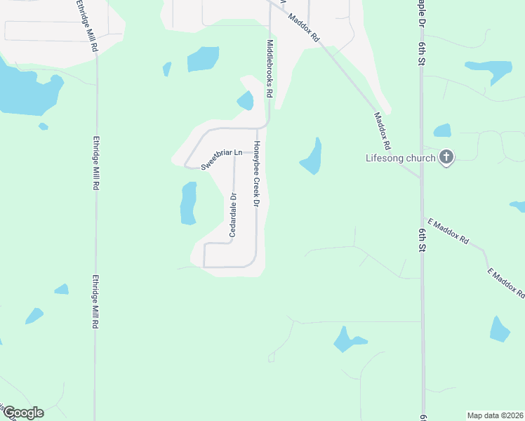 map of restaurants, bars, coffee shops, grocery stores, and more near 2205 Honeybee Creek Drive in Griffin