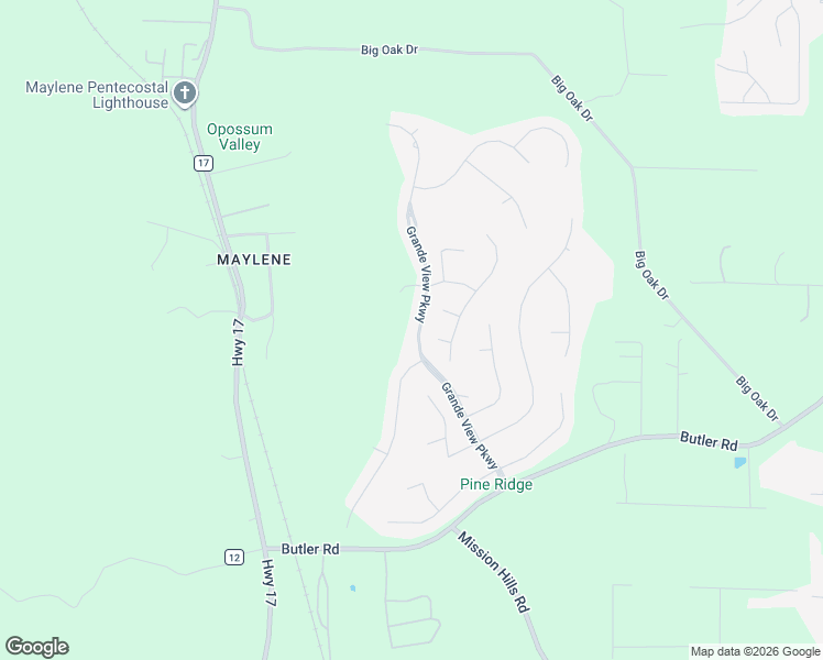map of restaurants, bars, coffee shops, grocery stores, and more near 177 Grande View Parkway in Alabaster