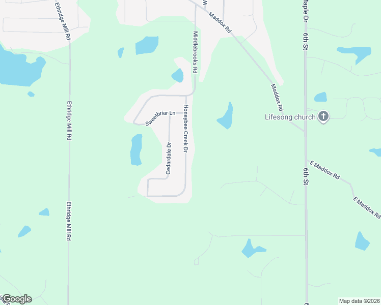 map of restaurants, bars, coffee shops, grocery stores, and more near 2205 Honeybee Creek Drive in Griffin