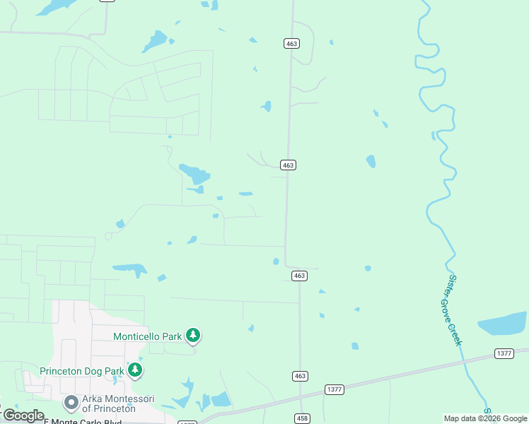 map of restaurants, bars, coffee shops, grocery stores, and more near 8545 Mc Kissick Meadows Road in Princeton