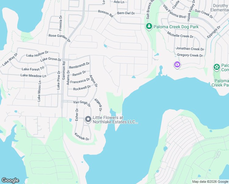 map of restaurants, bars, coffee shops, grocery stores, and more near 399 Dye Road in Little Elm