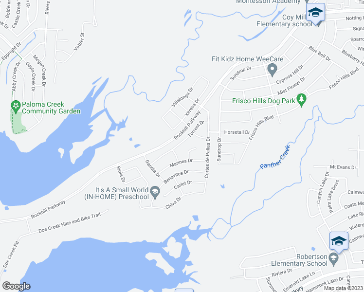 map of restaurants, bars, coffee shops, grocery stores, and more near 13704 Genoves Drive in Little Elm