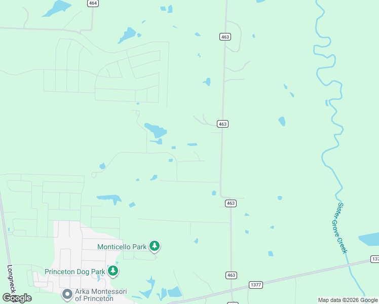 map of restaurants, bars, coffee shops, grocery stores, and more near 8545 Mc Kissick Meadows Road in Princeton
