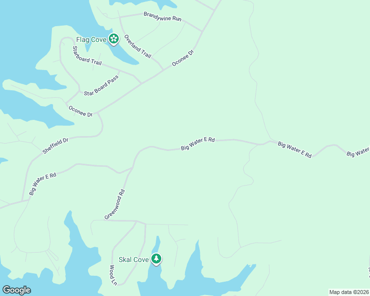 map of restaurants, bars, coffee shops, grocery stores, and more near Big Water East Road in Hancock County